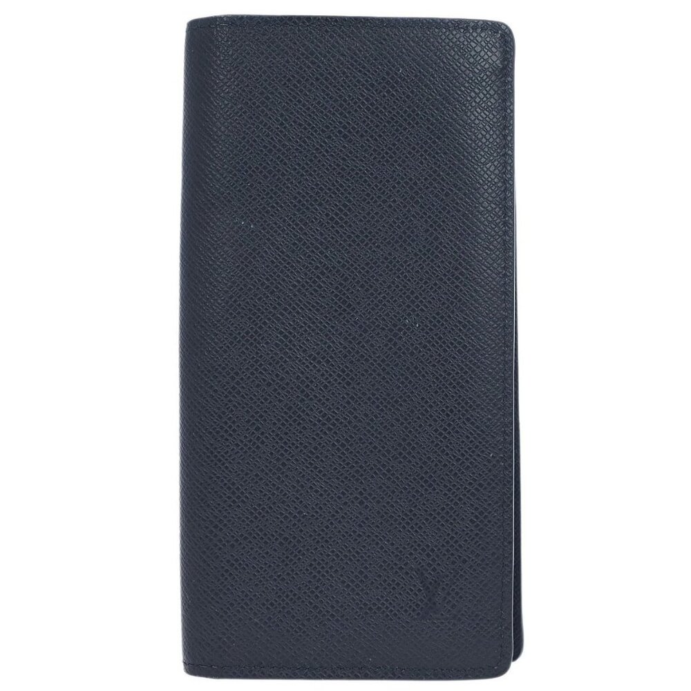 Louis Vuitton Navy Taiga Portefeuille Brazza Wallet M30502 MB1148 AQ00362